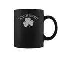 South Bronx Ny Irish Shamrock Distressed White Print Coffee Mug