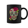 Sugar Skull Flower Crown Day Of The Dead Halloween Men Women T-Shirt Graphic Print Casual Unisex Tee Coffee Mug