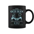 Never Underestimate An Old Man Upper Iowa University Coffee Mug