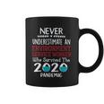 Never Underestimate Who Survived The Pandemic Environment Service Worker Coffee Mug