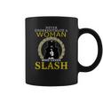 Never Underestimate A Woman Love Slash Coffee Mug