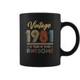 Vintage 1981 41 Years Of Being Awesome 41St Birthday Gifts Coffee Mug