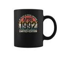 Vintage April 1992 30 Years Old 30Th Birthday Men Women Coffee Mug