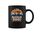 Vintage March 2001 21 Years Old Fishing Lover 21St Birthday Coffee Mug