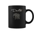 Womens Delta Crimson And Creme Elephant Coffee Mug