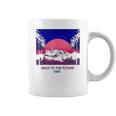 Back To The Future 1985 Neon Delorean Sunset Graphic Coffee Mug