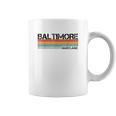 Baltimore Maryland Retro Vintage 80 Stripes Coffee Mug