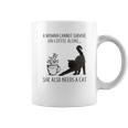 Coffee And Cat Lover She Also Needs A Cat New 2022 Gift Coffee Mug