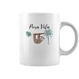 Costa Rica Pura Vida Sloth Palm Tree Coffee Mug