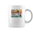 Eat Sleep Fade Repeat Barber Gift Hairstylist Barber Coffee Mug