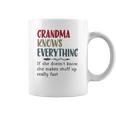 Grandma Knows Everything Womens Funny Grandma Coffee Mug