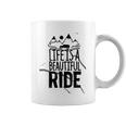 Life Is A Beautiful Ride Style Outline On An Offroad Ash Gray Made In Usa Coffee Mug