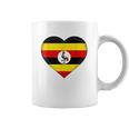 I Love Uganda Ugandan Flag Heart Coffee Mug