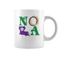 Nola New Orleans Louisiana Mardi Gras Beads Fleur De Lis Lily Coffee Mug