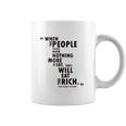 Philosophy When The People Rousseau Quote Eat The Rich Coffee Mug