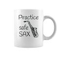 Practice Safe Sax Funny Saxophone Coffee Mug