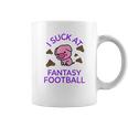 I Sck At Fantasy Football Funny Pig And Poops Loser Coffee Mug