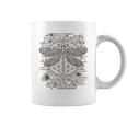 Spiritual Dragonfly Yoga Design Leonardo Da Vinci Vintage Coffee Mug