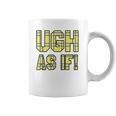 Ugh As If Cher Horowitz Yellow Plaid Lettering Coffee Mug