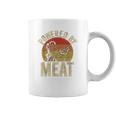 Vintage Powered By Meat Carnivore Woman Meat Eater Coffee Mug