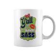 Yall Can Kiss My Southern Sass Southern Charm Collection On A Coral Coffee Mug