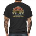 19 Years Old Vintage 2002 Limited Edition 19Th Birthday Gifts Mens Back Print T-shirt