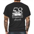 1958 Impala Grill View With Year And Model Mens Back Print T-shirt