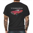 1969 Ford Torino Gt Red Mens Back Print T-shirt