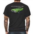 1973 Plymouth Road Runner Green Mens Back Print T-shirt