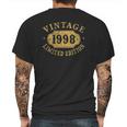 1998 22 Years Old 22Nd Limited Birthday Anniversary Gift Mens Back Print T-shirt