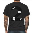 2 Name Charater Dracula Pumpkin Ghost Boo Raven Mens Back Print T-shirt