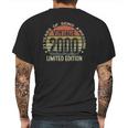 21 Years Old Gift Vintage Limited Edition 2000 21St Birthday Mens Back Print T-shirt