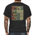 22 Years Old - 22Nd Birthday Gift September 1999 Mens Back Print T-shirt