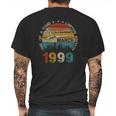 22 Years Old Birthday Gifts Awesome Since March 1999 Ver2 Mens Back Print T-shirt