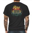 23Rd Birthday Gifts 23 Years Old Retro Born In April 1998 Ver2 Mens Back Print T-shirt