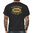 25 Years Old 25Th Birthday Anniversary Gift Limited 1996 Ver2 Mens Back Print T-shirt