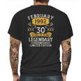 30Th Birthday Gift 30 Years Old Awesome Since February 1992 Ver2 Mens Back Print T-shirt