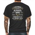 31 Years Old 31St Birthday Decoration April 1990 Ver2 Mens Back Print T-shirt