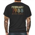 33 Years Old Birthday Gift February 1988 Limited Edition Mens Back Print T-shirt