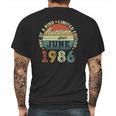 35 Years Old Birthday Awesome Since June 1986 35Th Birthday Mens Back Print T-shirt