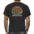 35 Years Old Gift Vintage December 1987 Retro 35Th Birthday Mens Back Print T-shirt