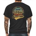 35Th Birthday Gifts 35 Years Old Retro Born In June 1986 Ver2 Mens Back Print T-shirt