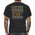 35Th Birthday Vintage Tee 35 Years Old Awesome Since 1987 Ver2 Mens Back Print T-shirt