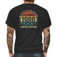 36 Years Old Birthday Vintage September 1986 Limited Edition Mens Back Print T-shirt