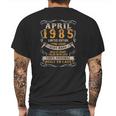 36Th Birthday 36 Years Old Retro Vintage April 1985 Ver2 Mens Back Print T-shirt