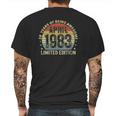 38 Years Old Vintage April 1983 Limited Edition 38Th Birthday Mens Back Print T-shirt