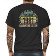 41St Birthday Vintage 1981 Mens Back Print T-shirt