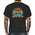 43 Years Of Being Awesome Vintage Limited 43Th Birthday 1979 Mens Back Print T-shirt