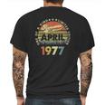 44 Years Old Birthday Gifts Awesome Since April 1977 Ver2 Mens Back Print T-shirt