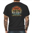 44 Years Old Gift February 1978 Limited Edition Mens Back Print T-shirt